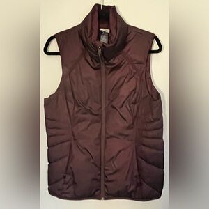 Champion Deep Brown Puffer Vest. Women’s size large.  Like new condition